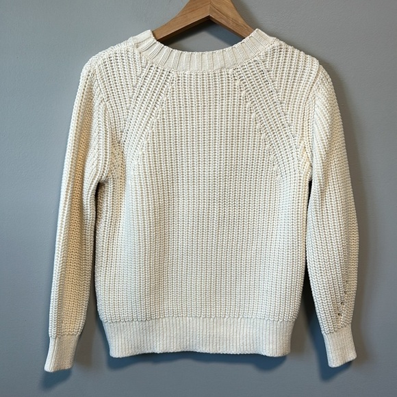 Everlane Texture Cotton Crew Chunky Knit Sweater - Picture 4 of 13